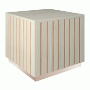 Podium bas Vertigo T03 MDF naturel et noyer clair 45x45x40cm