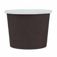Pot en carton 80ml Ø6/4.75x4.8cm noir - par 1000