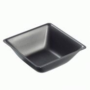 Saladier Fluid' PP réemployable 1400ml 18.9x18.9x6.6cm anthracite mat - par 50