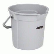 Seau gradué avec bec verseur 14 Litres, en polypropylène gris Seau gradué avec bec verseur 14 Litres, en polypropylène gris