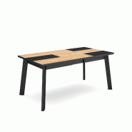 SKRAUT HOME Table à manger, 170, Pour 8 personnes, Pieds en bois, Chêne et noir - beige Bois manufacturé 404_11