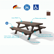 Table Pique Nique Isola 200 cm PMR Lot de 5 Tables_0