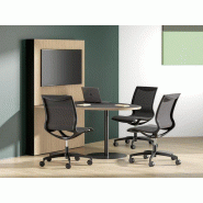 Table connectée Atao forme elliptique et finitions tendandes Table connectée Atao forme elliptique et finitions tendandes