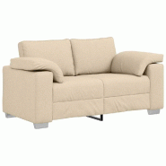 VidaXL Canapé Crème 160 x 80 x 82 cm tissu Modèle AbriVillage 163 - 4105224