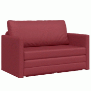 VidaXL Canapé-Lit 110cm Bordeaux Simili cuir Modèle Iveline - 4106711