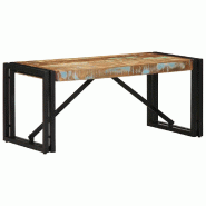 VidaXL Table basse multicolore 80x40x35 cm bois de récupération massif Modèle Signature Plus - 4016677