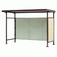 Abri bus cassio / structure en acier /  bardage en polycarbonate / 305 x 152 cm