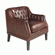 Angel Cerdá Fauteuil Chester en cuir marron cognac 5204C 75 x 81 x 80 - marron fourrure 8435631048213 Angel Cerdá Fauteuil Chester en cuir marron cognac 5204C 75 x 81 x 80 - marron fourrure 8435631048213