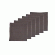Bjorn Serviette de table - 6 pièces - Lin et coton chocolat - marron 3701488307977 Bjorn Serviette de table - 6 pièces - Lin et coton chocolat - marron 3701488307977