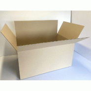 Caisse expédition simple cannelure hauteur variable 60x40x30/20cm-par 20