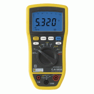 CHAUVIN ARNOUX - CA 5233 Multimètre compact TRMS 6000 points - Bargraphe et rétroéclairage - Tensions AC-DC / Intensité 10A / Résistance / Continuité / Test diode - Position basse impédance en tension