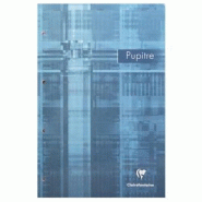 Clairefontaine Lot de 5 Bloc Metric Pupitre format 210x318 (A4 détaché), 80 feuilles perforées 90 g/m² agrafées, quadrillé 5x5 - 3329680661323