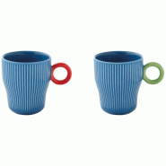 EASY LIFE Set 2 tasses à café 9 cl Bleu - Twist & Match - bleu porcelaine 035-1247012