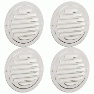 Grilles d'aération 4 pcs Argent 80 mm - 8721359365689