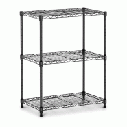 Helloshop26 - Étagère métallique noire - 60 x 35 x 77 cm - 120 kg 14_0001540 - noir métal 3000187218981