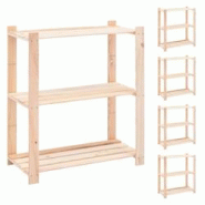 Helloshop26 - Étagères meubles de rangement à 3 niveaux 5 pièces 80 x 38 x 90 cm Pin 150 kg beige 02_0045726 - 3000220822359 Helloshop26 - Étagères meubles de rangement à 3 niveaux 5 pièces 80 x 38 x 90 cm Pin 150 kg beige 02_0045726 - 3000220822359
