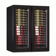 KLIMAITALIA Cave à vin 2 ptes à double température. Portes en verre à l’infini. Éclairage LED. Étagères inox. Thermo num. Mod. SW224-2TB - 3977