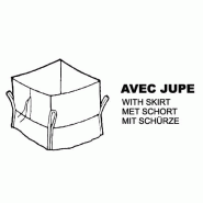 LOT de 10 BIGBAGS Occasion 90x90x120, SWL: 1500 kg, JR+SI+FP, sache libre, UN