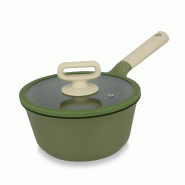 Menastyl - casserole anna 18cm en fonte aluminium vert avec couvercle - 3256391055380