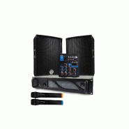 Pack Sono DJ BM SONIC Amplificateur 1000W, Paire d'Enceintes 8 pouces , Câbles, table de mixage 2 micro sans fils ,BT /USB - 3666638033611