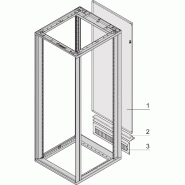 Panneau arrière Novastar SCHROFF avec passage de câbles, RAL 7035, 25 U 553W