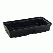 Petit bac de rétention en polyéthylène sans caillebotis de 39 litres Petit bac de rétention en polyéthylène sans caillebotis de 39 litres