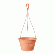 Prosperplast - Jardinière suspendue TERRA 4 L - 23x23x14 cm, coloris Terre cuite - orange plastique polypropylène ZA4269