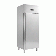 Romux® Armoire Réfrigérée Positive 1 Porte 68 cm avec Refroidissement Froid Ventilé en Acier Inox avec Capacité de 600 L - 3 Étagères et 550 W
