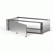 SCHROFF Face avant, blindée, à charnières latérales, 6 U, 84 CV, 2,5 mm, alu