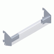 Support barre de charge 38x13mm droit+gauche chromé pour Alias et Queen Vogue - Fixation sur crémaillère au pas de 25 ou 50mm