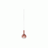 Suspension en verre borosilicate cuivré miroir teinté, douille E27, design moderne, câble réglable, diamètre 20 cm, IP20 - Perenz - cuivre 8554 RM