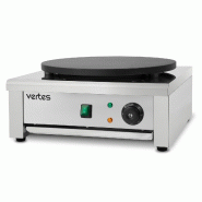 VERTES Plaque à crêpes électrique en acier inoxydable avec plaque de 40 cm (3000 W, température réglable en continu de 50 à 300 °C) - inox FD21-CM3-01