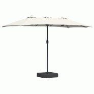 VidaXL Parasol de jardin Sable et anthracite 385 x 209 x 244 cm Modèle Atlas Soleil - 42003283