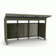 Abri bus mbav003 / structure en bois / bardage en bois / 390 x 200 cm