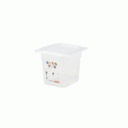 CAMBRO - 66PPT-190 - Barquette GN 1/6 SafeTrack avec étiquette intégrée - 16,2 x 17,6 cm - Vente à l'unité (couvercle non inclus) - blanc plastiq