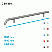 Chasse roues 1 courbe Ø 60,3 mm en acier galvanisé à sceller