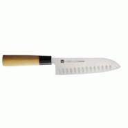 Chroma Couteau japonais Haiku Original Santoku alvéolé 17 cm - Haiku International - acier H16 Chroma Couteau japonais Haiku Original Santoku alvéolé 17 cm - Haiku International - acier H16
