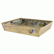 Corbeille carton rectangle Cottage 36x27 - Corbeille carton rectangle Cottage 36x27 -