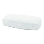 Étui à lunettes en plastique - rembourrage - couleur blanc - poids 65 gr Étui à lunettes en plastique - rembourrage - couleur blanc - poids 65 gr