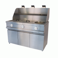 Friteuse professionnel gaz 3 cuves arrondis de 3x13 l - PMECA-FRYER/3B