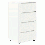 Helloshop26 - Armoire de rangement lot de 2 fonctionnelles 60 x 48 x 105 cm en bois d'ingénierie blanc 02_0056186 - blanc Bois massif 3000239402887