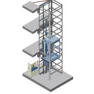 Maisonlift plus - ascenseur à gaine - kleeman - charge nominale 180 à 1000kg