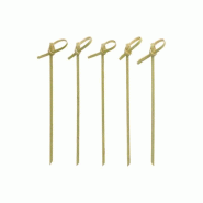 Papstar 2500 pic à finger food "pure" 12 cm "Nœud" - Bambou 37273-C