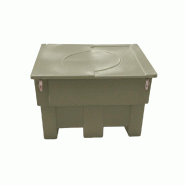 PLAST'UP ROTOMOULAGE Coffre de rangement 300l + grenouillères - TAUPE - marron 0733968141811