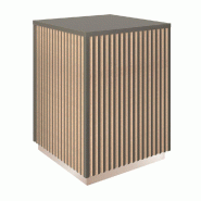 Podium haut Vertigo T01 MDF naturel et anthracite 45x45x60cm