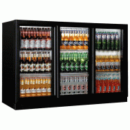 Réfrigérateur bar 3 portes coulissantes vitrées noir température -1... - PIBC0027SD