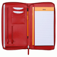 RHODIA 168106C - Conférencier Porte-Documents Coquelicot - pour Bloc-Notes et Carnets A5 ou A5+ - Dimensions Fermé 19,5x25,5 cm - Pochette pour Tabl