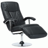 VidaXL Fauteuil TV noir similicuir Modèle Cormelis - 248587