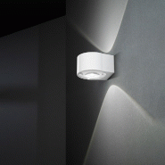 Applique murale LED double émission 12 W 660 lm 3000 K IP65 en aluminium blanc - Élégante lampe murale pour l'extérieur et l'intérieur - Perenz -