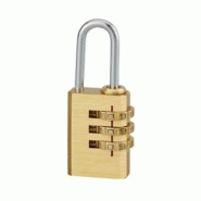Cadenas à code 208, bagage, 21mm, 3 chiffres - THIRARD - doré 3150261002088 Cadenas à code 208, bagage, 21mm, 3 chiffres - THIRARD - doré 3150261002088